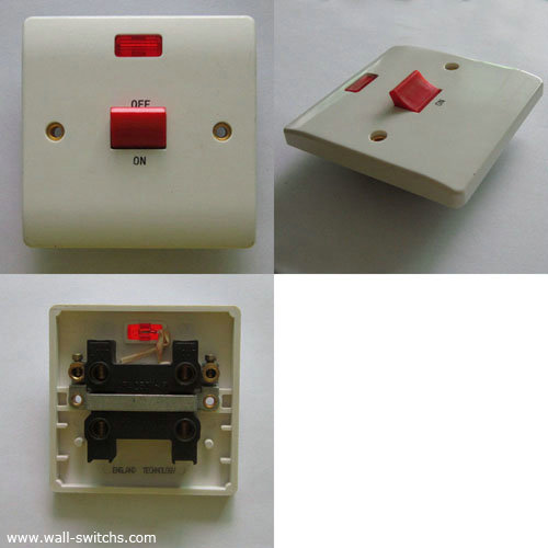 45A cooker control unit with neon