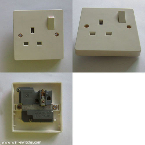 one gang 13A switched shutterred socket