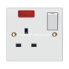 one gang 13 A switched plug socket with neon