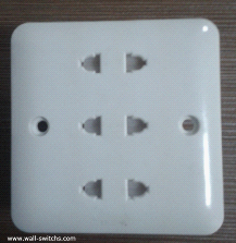 three gang 16A multifunction  shuttered socket