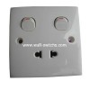 16A multifunction socket+2 gang switch