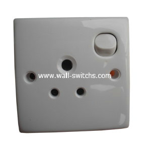 one gang 15A  shuttered  socket+one gang switch