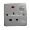 13A-3pin socket+switch with neon