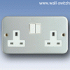 double 13A socket + switch