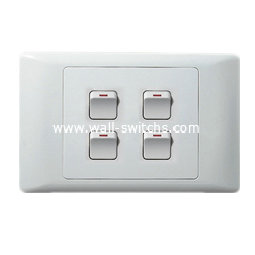 4 lever 1way/2 way switch (4x2)South Africa standard switch wall switch PC cover