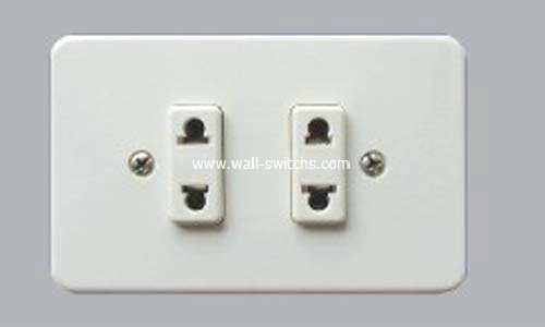 two gang 15A multifunction socket