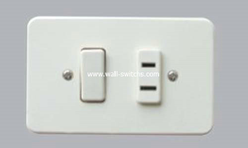 15A socket+switch