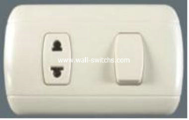 15A multifunction socket+switch