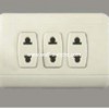 three gang 15A multifunction socket