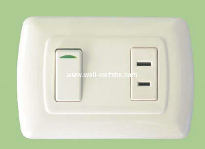 15A socket+switch(W/N)