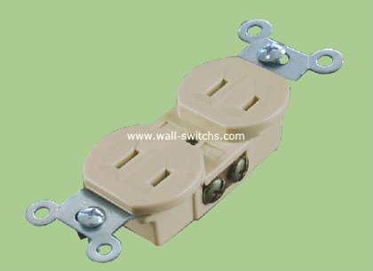 V09 two gang two pin socket 15V/125V socket south american socket 15A/125V