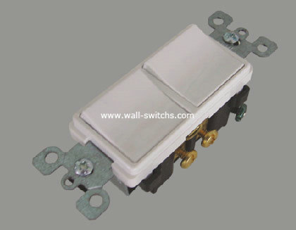 V32 two gang south American 10A/125V standard switch export to Guatemala white