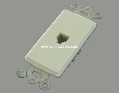 V36 one gang TEL jack American standard ivory  export to Salvador One RJ11 Jack,4 Positon,4 Conducotr