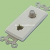 V40 TV socket+Telephone jack south American standard white/ivory bakelite/plastic