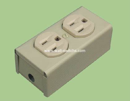 V47 south american two gang socket iron plate socket export to Ecuador