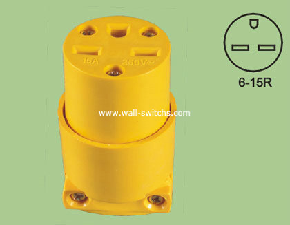 V59 south American 15A/125V yellow power outlet GRD copper conduction made in China to Guatemala