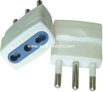 J423:16A plug-10/16A round pin adapter/conversion socket PC copper made in China to Italy Chile