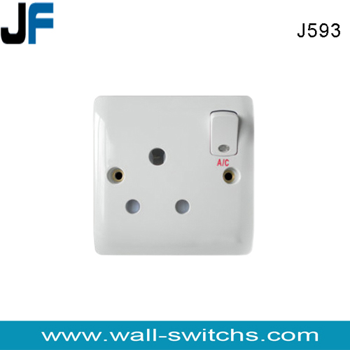 J593 16A switch with neon socket Saudi Arabia/Middle East/ wall switch socket