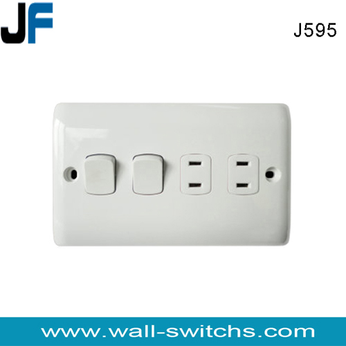 J595 two gang+two pin Saudi Arabia/Middle East/ switching socket