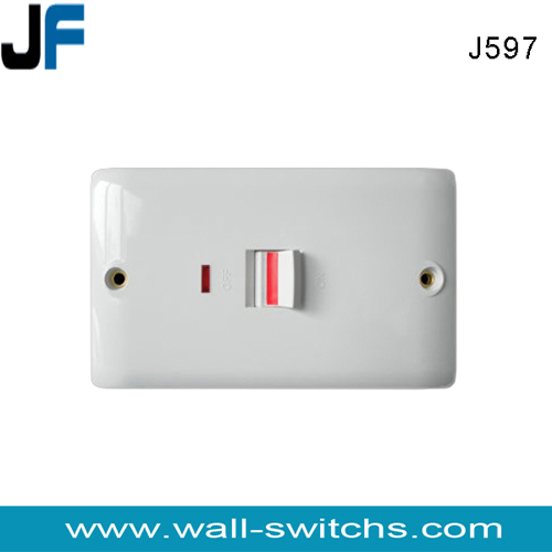 J597 45A switch with neon 7*14 Saudi Arabia/Middle East/ wall light with on off switch