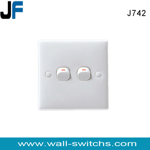 J742 2 gang 1/2 way british wall switch Bhutan