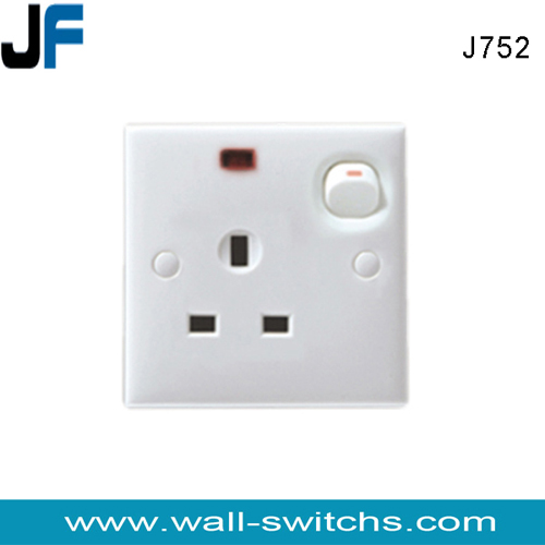 J752 13A switch socket + neon supplies electrical switches