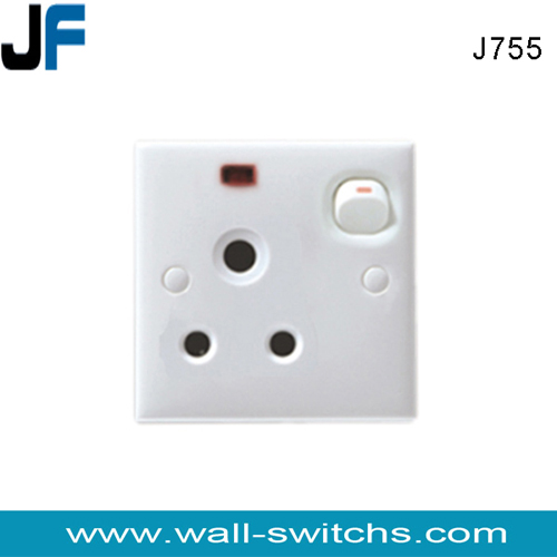 J755 15A switch socket + neon 15A switch socket neon