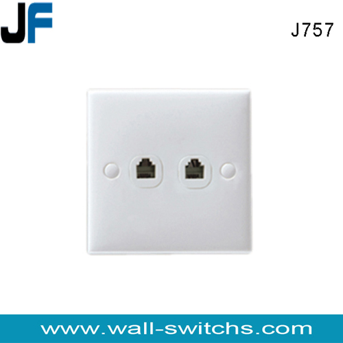 J757 TP+Lan/Double TP socket Double telephone socket