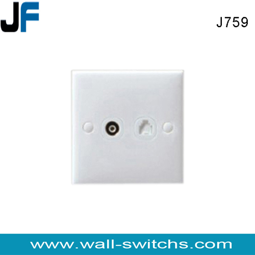 J759 TV+TP socket tv telephone wall socket