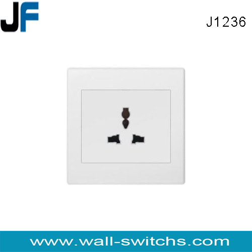 J1236 white colour Cyprus PC 3 pin socket electrical socket power socket