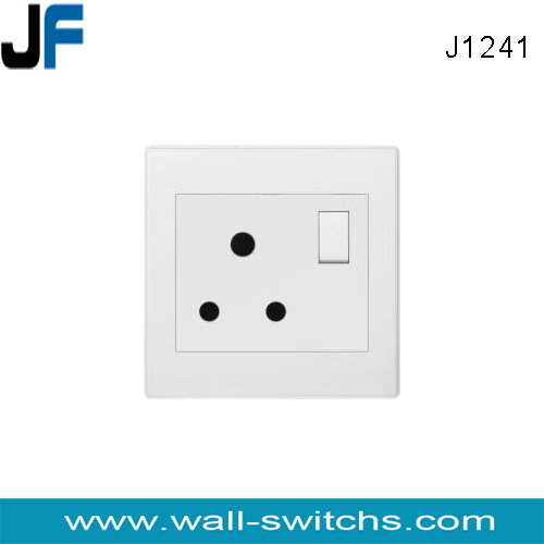 J1241 white colour Kenya PC wall switch socket